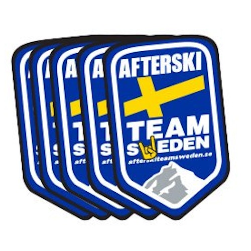 5-pack Klistermärken Afterski Team Sweden