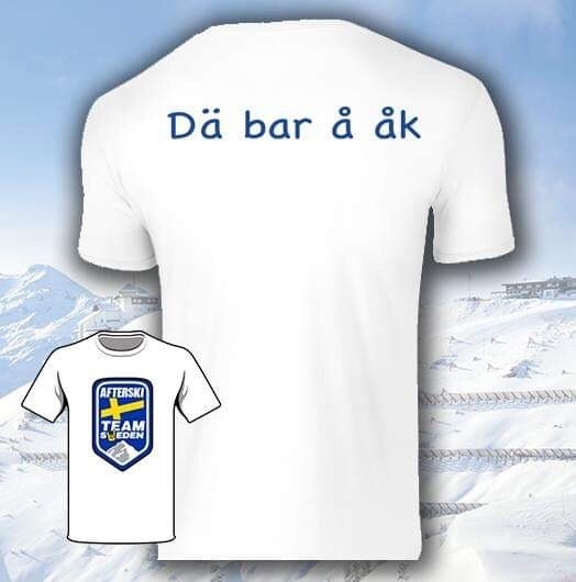 T-Shirt med Ryggtryck - Afterski Team Sweden