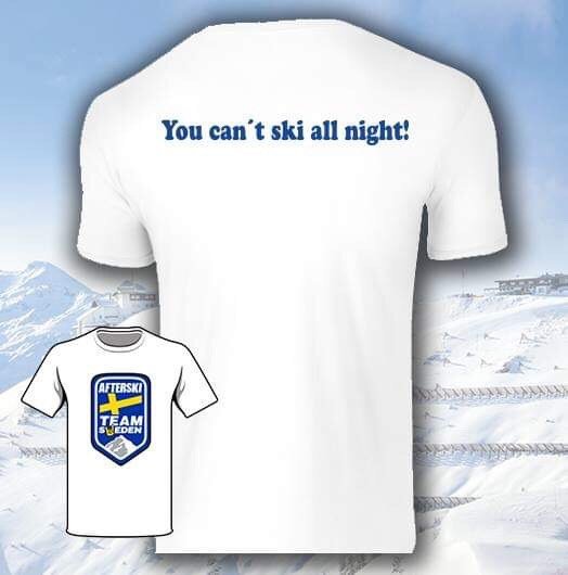 T-Shirt med Ryggtryck - Afterski Team Sweden