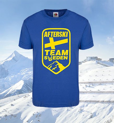 T-Shirt - Blå - Afterski Team Sweden
