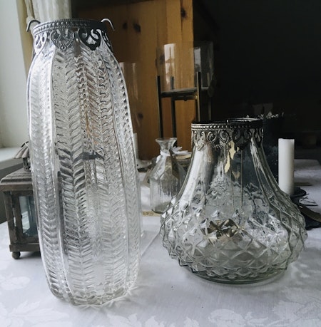 Ljuslykta antik silver