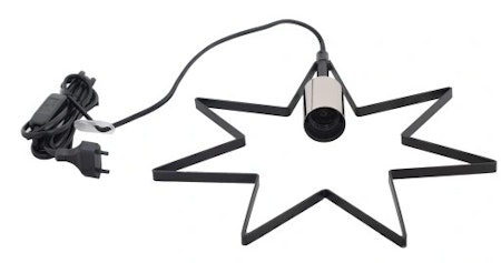 Lampa Star E27 Svart