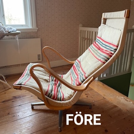 Fåtölj Pernilla (Bruno Mathsson)"Renoveringsuppdrag"