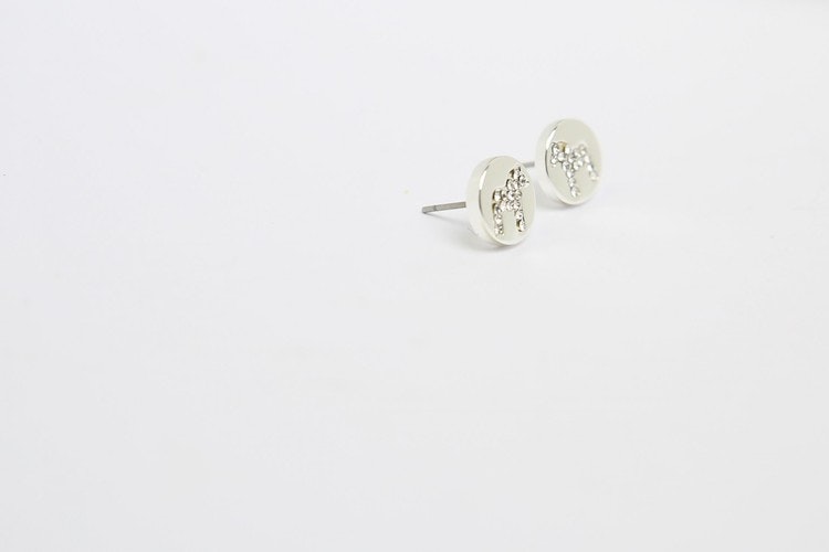 63087 Nordic crystal stick earsilver / örhängen silver