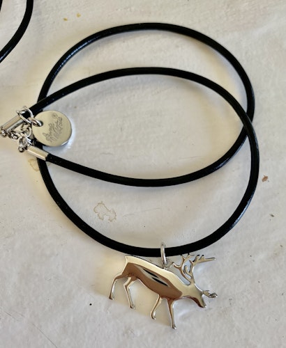 63161, Läderhalsband 42cm, Ren