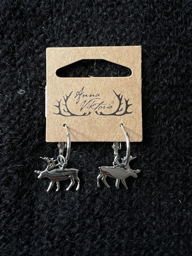 63151,RUNDA ÖRHÄNGEN M. REN-BERLOCK, SILVER/ REINDEER ROUND EAR SILVER