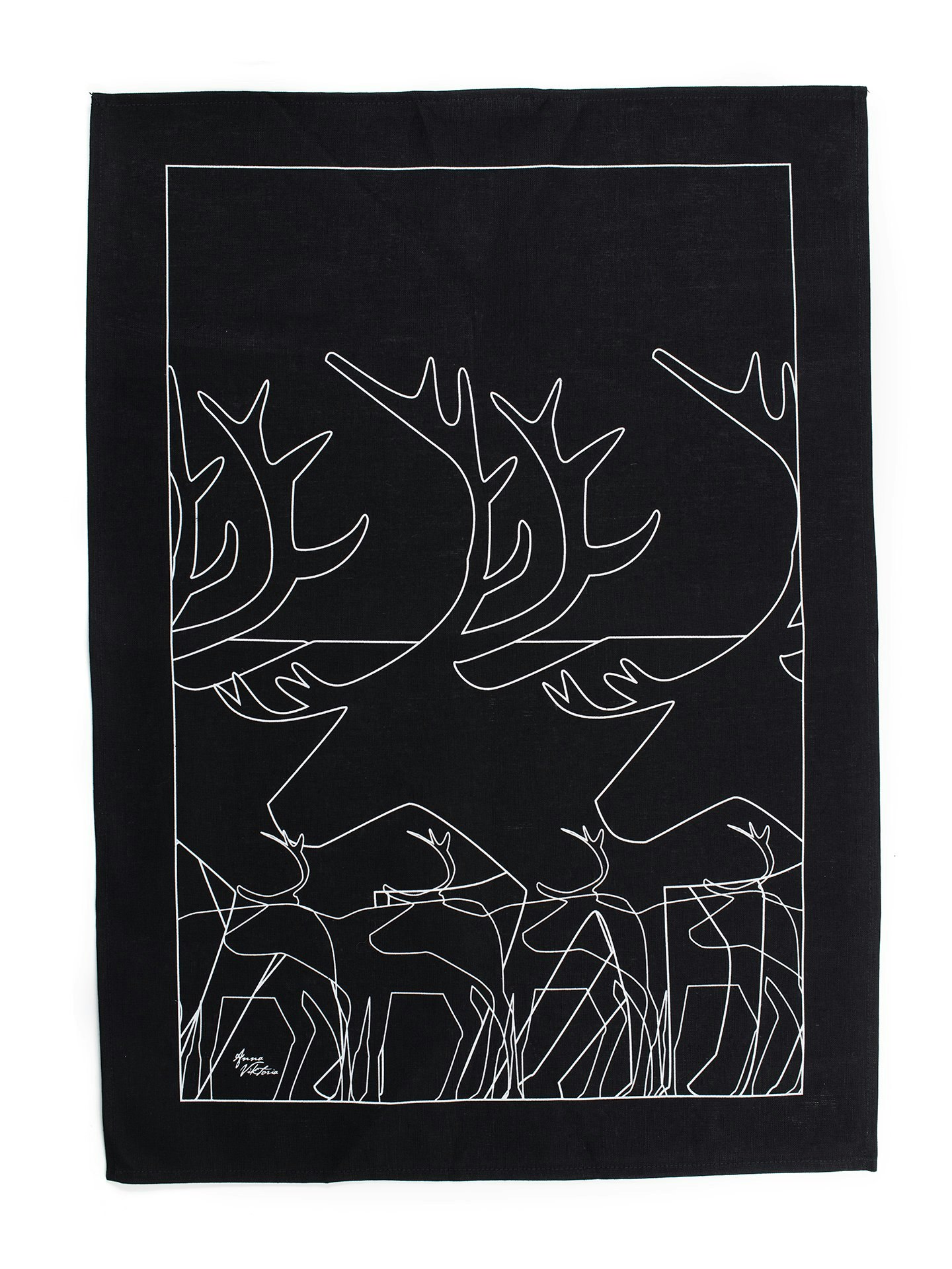 62823 KÖKSHANDDUK REN SVART/KITCHEN TOWEL BLACK