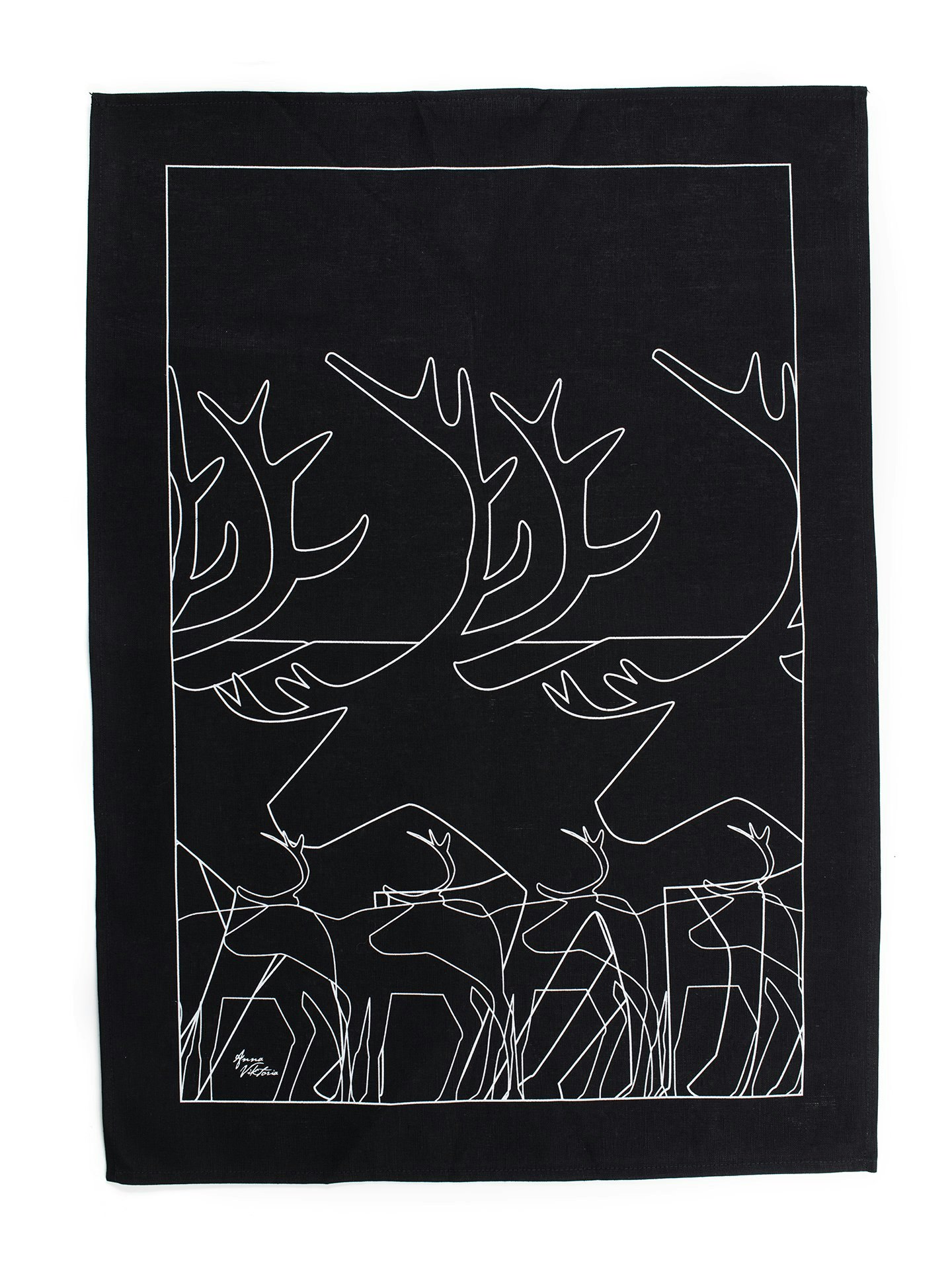 62823 KÖKSHANDDUK REN SVART/KITCHEN TOWEL BLACK