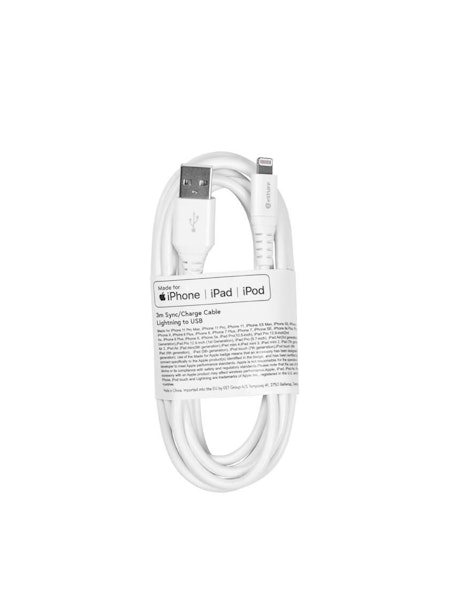 eSTUFF Lightning Cable MFI 3m - White