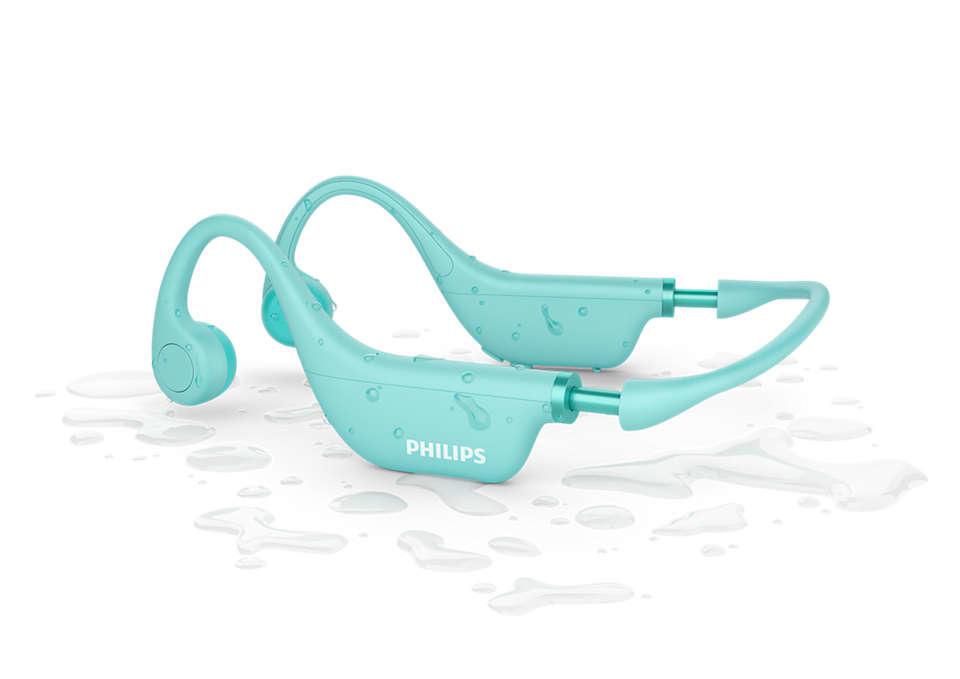 Philips TAK4607GR trådlösa hörlurar för barn med bone сonduction - Gröna