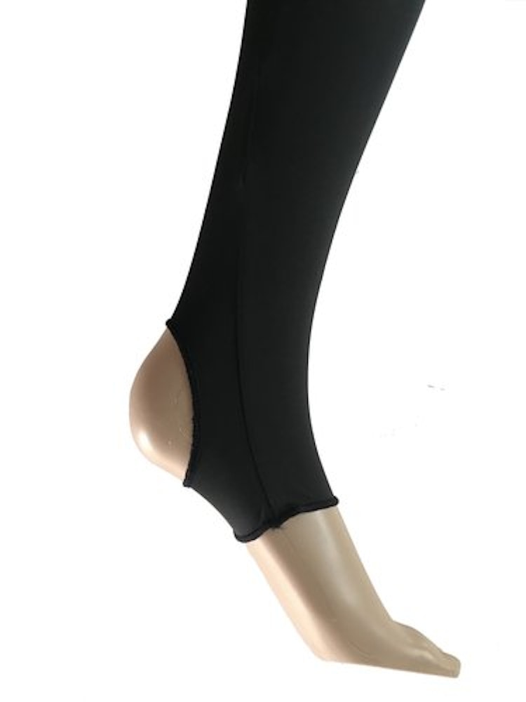 Trupptights  med halvfot i  Nylon- Lycra 6100F 051 ( sydda med samma svarta lycratyg, precis som Gimargymsdräkter)