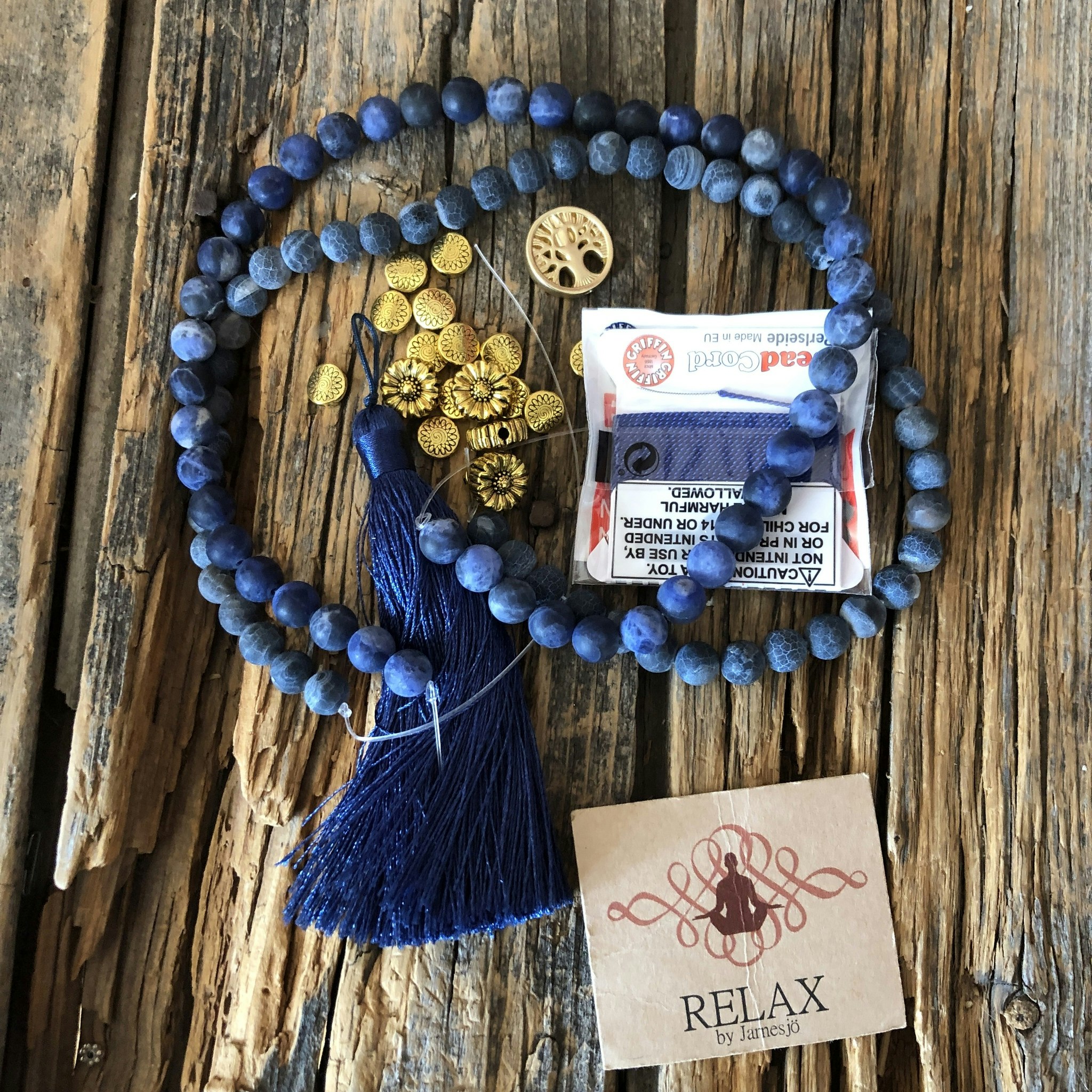 Mala kit, Sodalite, matt