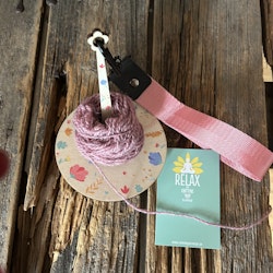 Bärbar Garnnysthållare, rosa