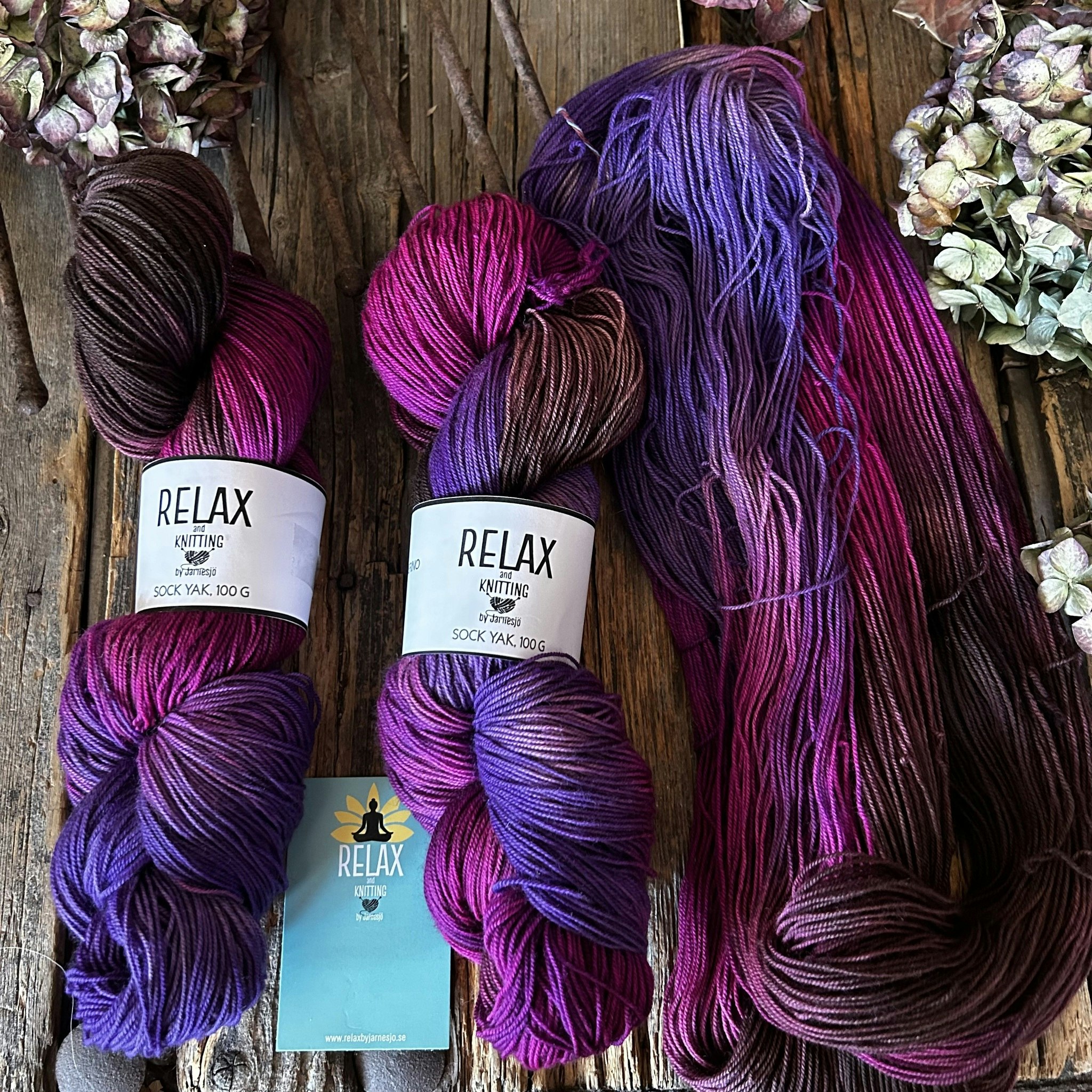 Yak Sock, 100 g, Handfärgat
