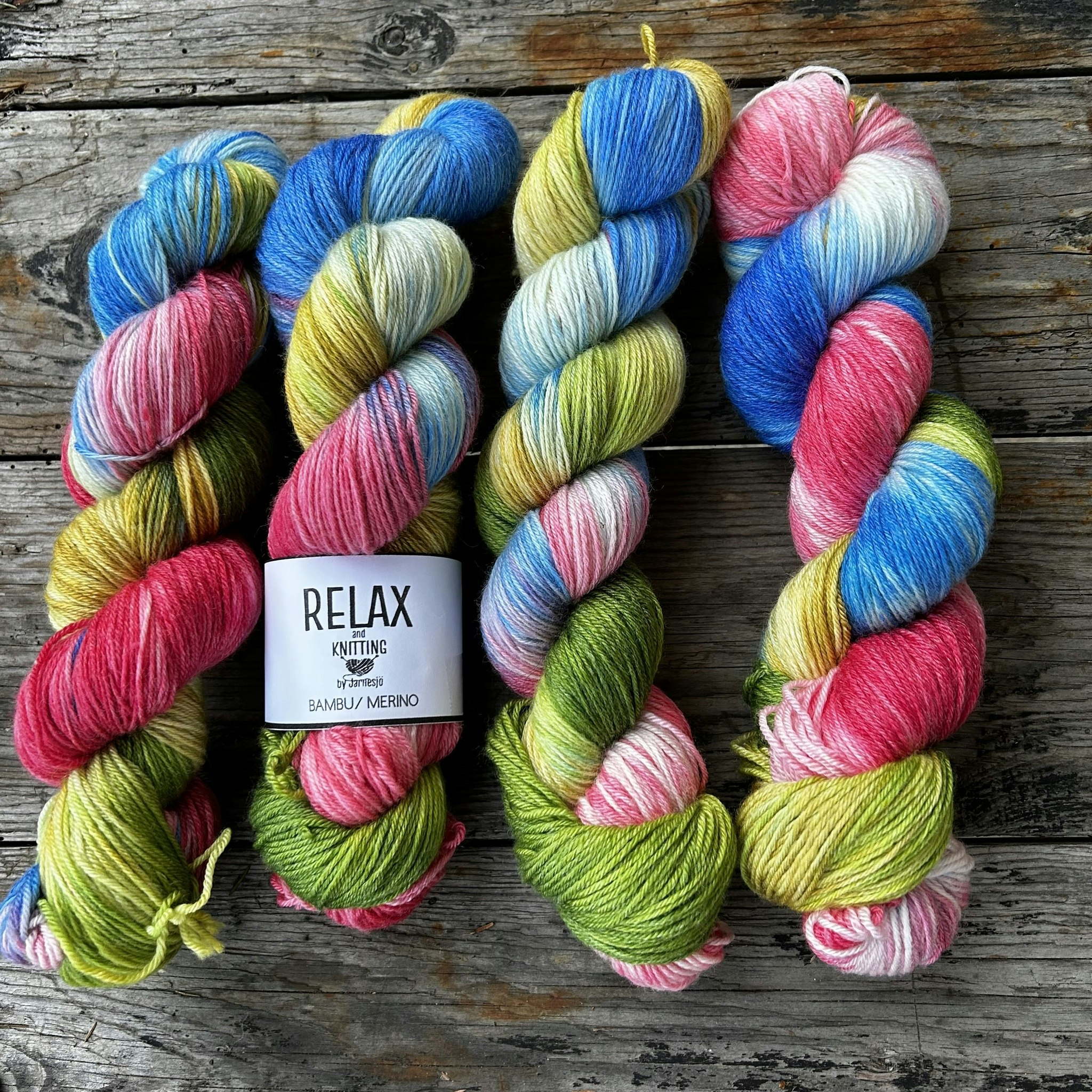 Bambu/Merino, 100 g, handfärgat