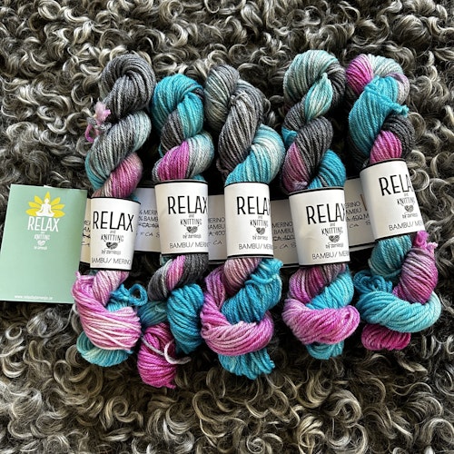 Bambu/Merino, 20 g, handfärgat
