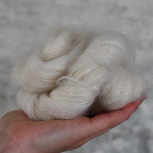 Garn att färga, 100 % Kid Mohair, 50 g