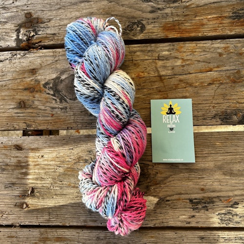 Handfärgat garn, Superwash Zebra 100 g