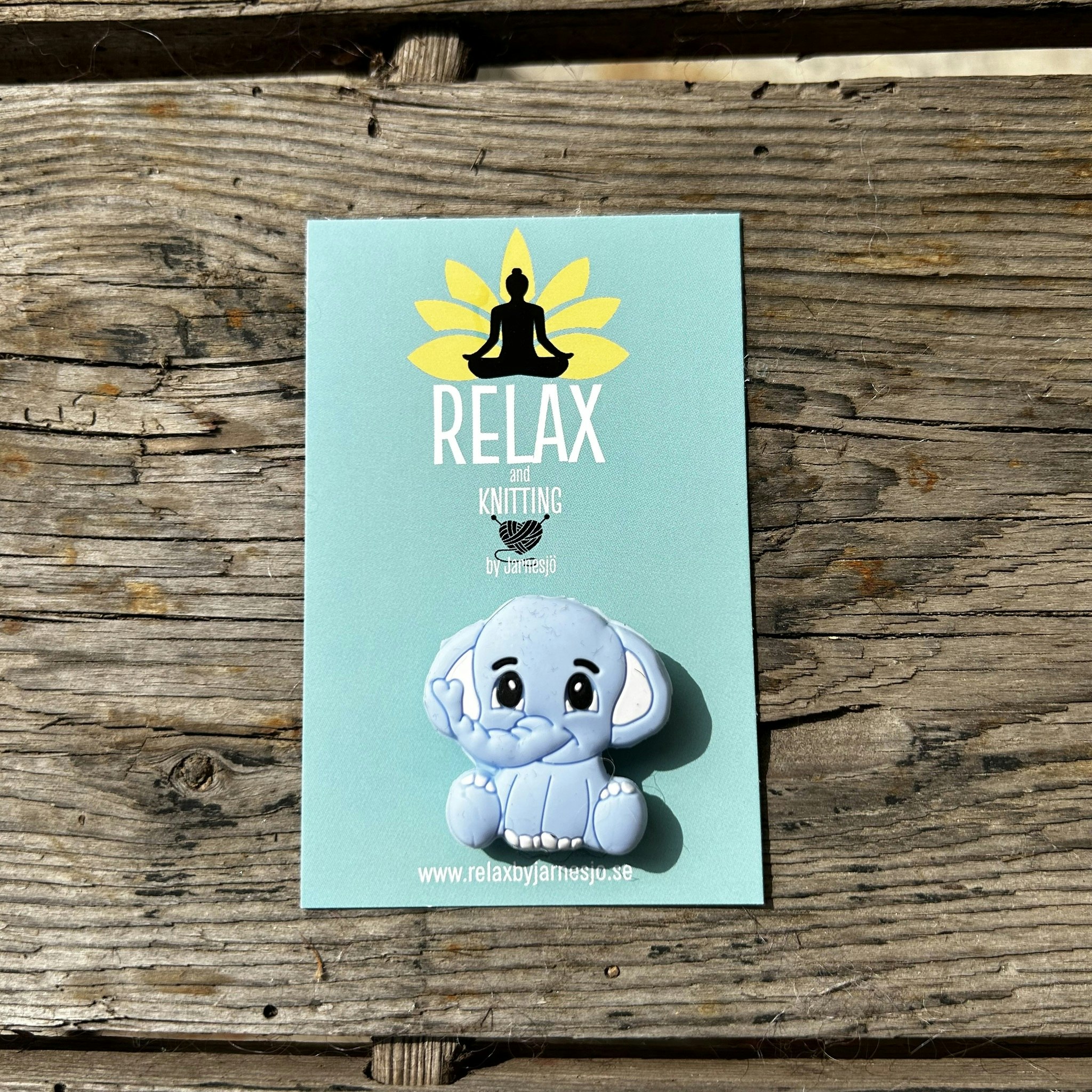 Stickstoppers, Elefant, ljusblå, 1 st