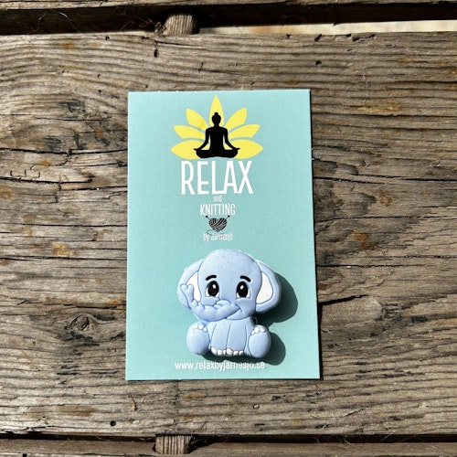 Stickstoppers, Elefant, ljusblå, 1 st