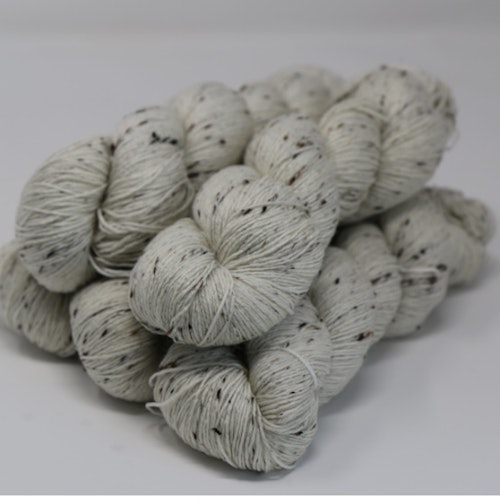 Tweed Sock, 100 g, Fingerring, brun/svarta Nep