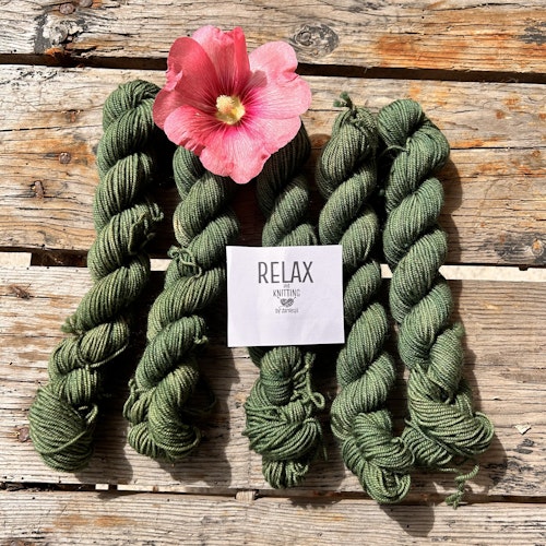 Yak Sock, 20 g, handfärgat. Avokado grön