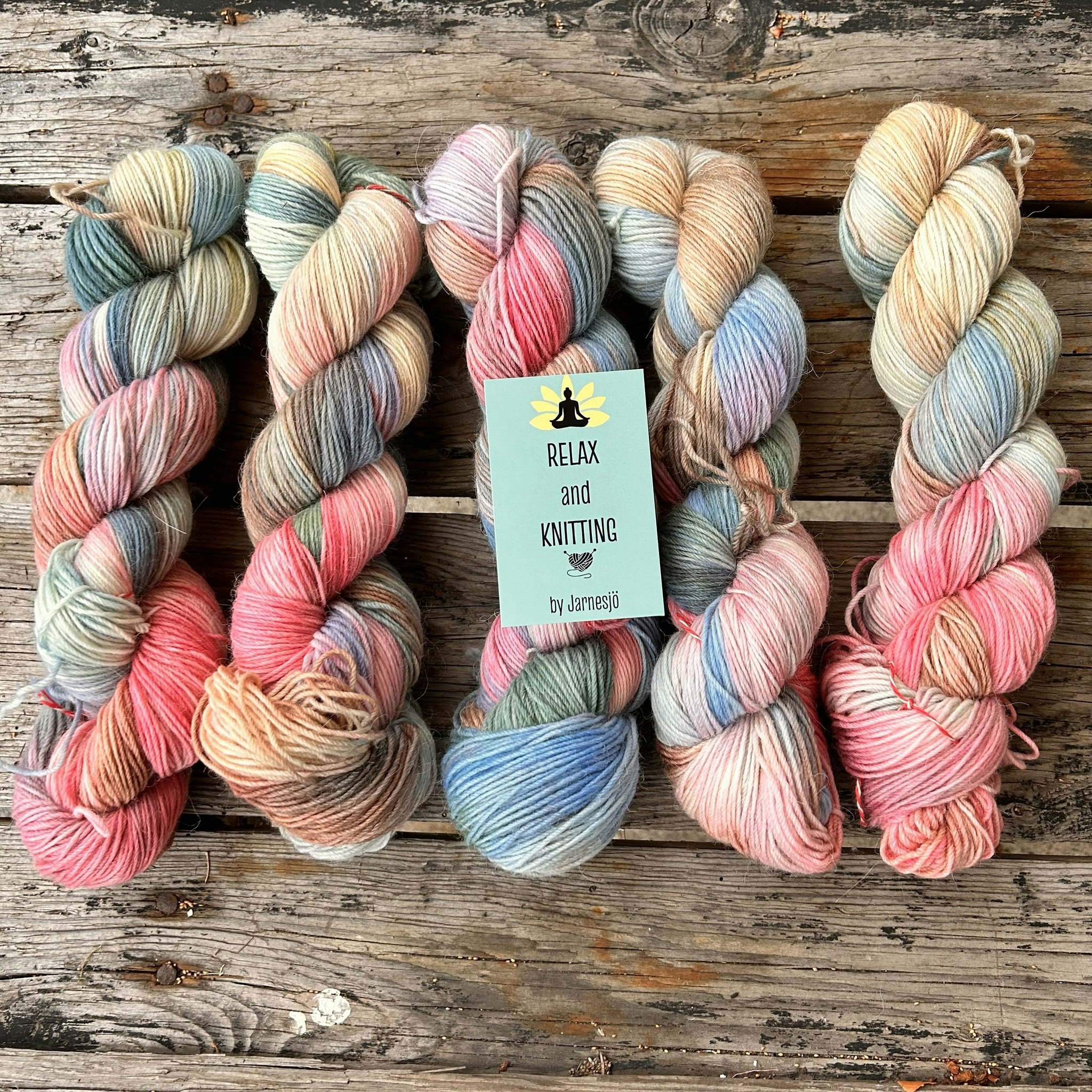 Alpacka Sock, 100 g, handfärgat, Pastell