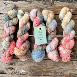 Alpacka Sock, 100 g, handfärgat, Pastell