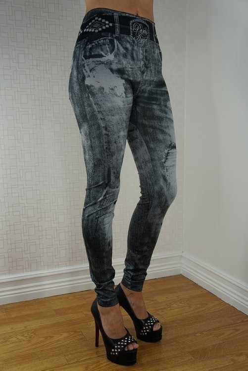 Diva Angel Jeans Print Leggings