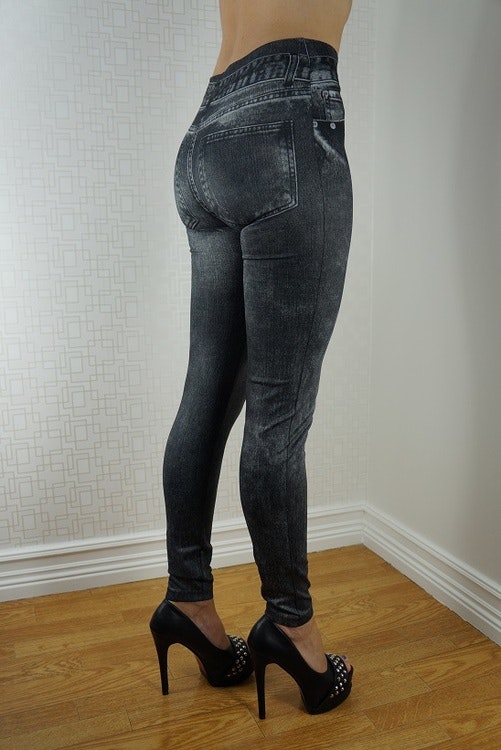 Black & Blue Jeans print Leggings