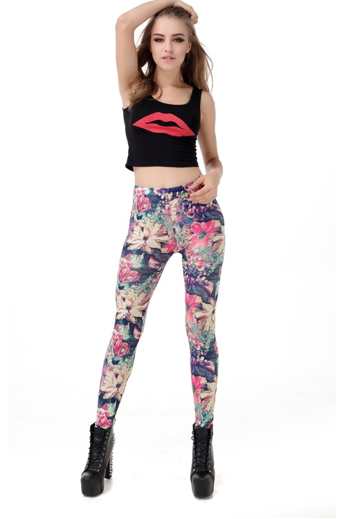 Blommiga Leggings