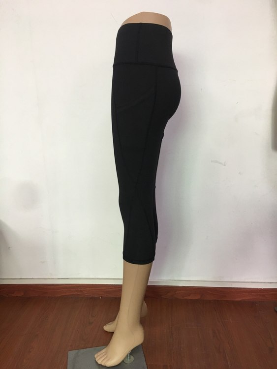 Yoga Fitness Capri med fickor leggings tights