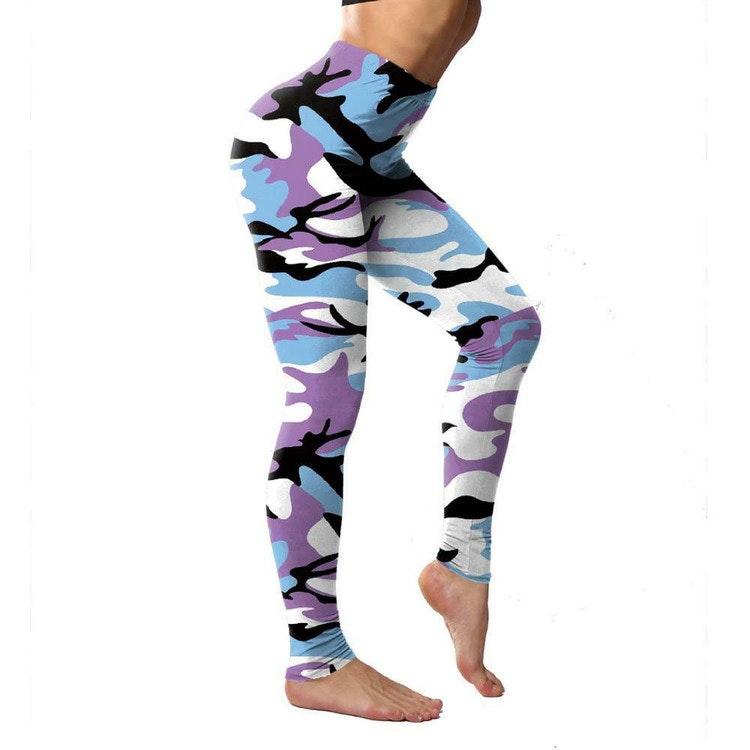 Kamouflage Leggings Lila