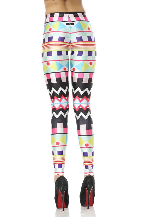 Färgglada Aztec Leggings