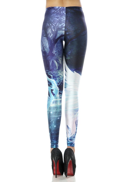 Blå Unicorn Leggings