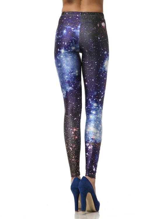 Blå Universum Galaxy Leggings