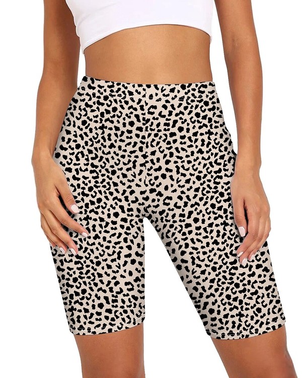 Leopard mönstrade Cykel Shorts