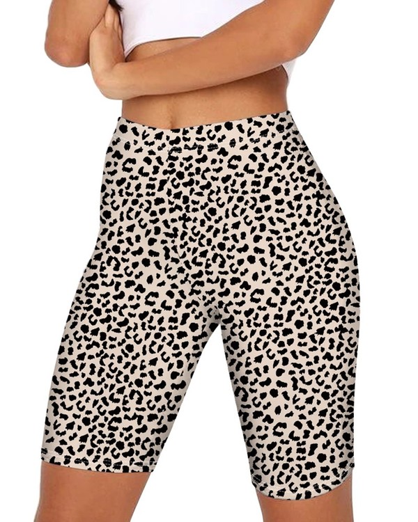 Leopard mönstrade Yoga Shorts