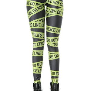 Grön Police Line Leggings