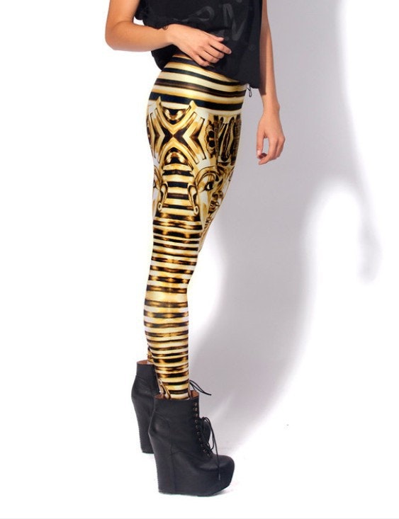 Egyptiskt Farao Mönstrade Leggings Medium