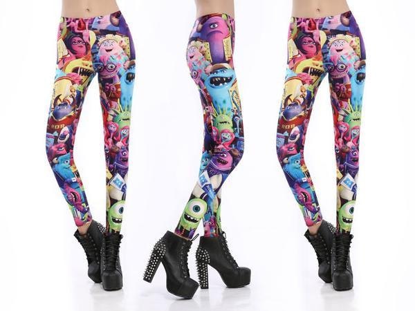 Färgglada Monster Leggings