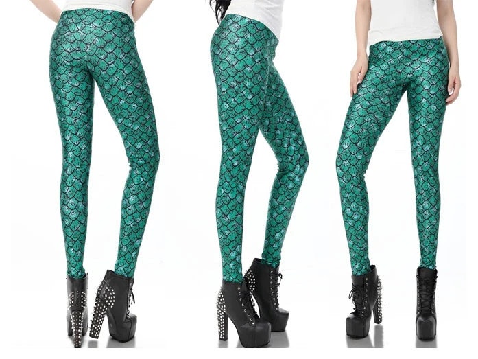 Gröna sjöjungfru leggings