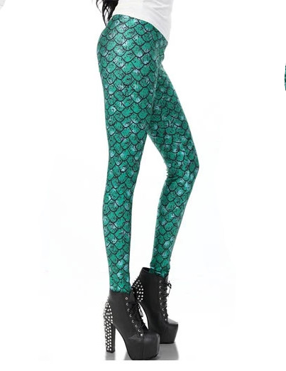 Gröna sjöjungfru leggings