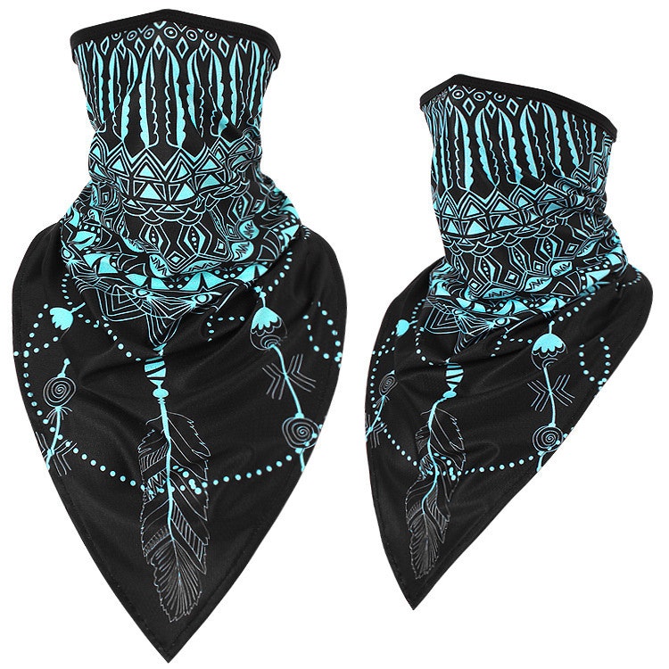 Ansiktsscarf Bandana Baklava Svart Turkos