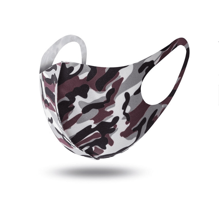 Tvättbara Munskydd i bekväm design Camouflage 5-pack