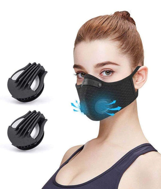 Ansiktsmask Med Kolfilter Dubbla Ventiler