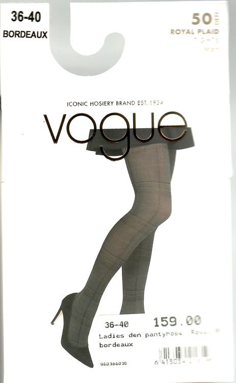 Vogue Royal Plaid 50 den Bordeaux
