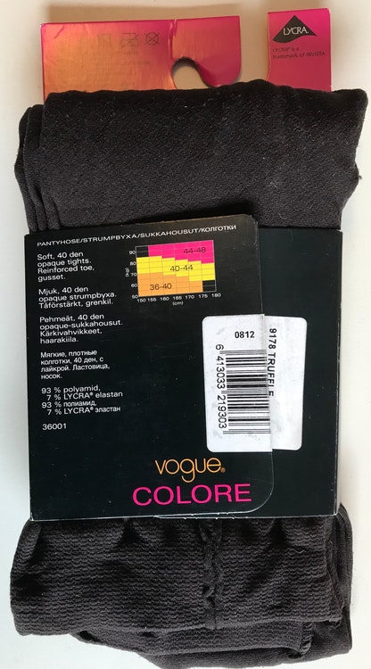 Vogue Strumpbyxa Leggings Colore Mörkbrun Truffle 40 den 40-44