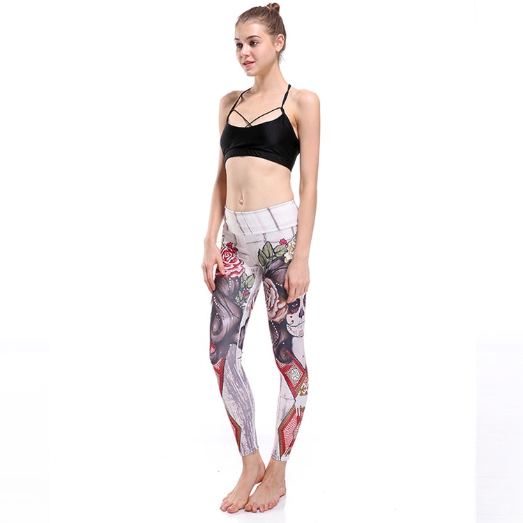 Tatto Woman and Rose Yoga Leggings