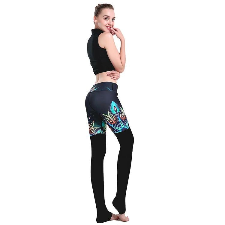 Svarta Mönstrade Yoga Leggings